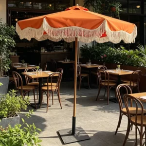Glamping Tassel Fringe Market Parasol Garden Restaurant Cafe Beach Umbrella Picnic Umbrella