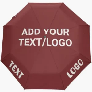Glare-Blocking Sunshade Fully Automatic Folding Umbrella, Custom Logo Pattern, Printed