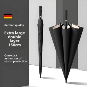Golf-Style Double-Layer Automatic Umbrella Large Size Reinforced Thickened Construction Sturdy for Promotion