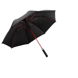 Golf Umbrella Automatic Opening Steel Straight-Rod Fiber Extra-Large Long Handle Sunshade Black 8 Ribs