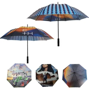 Golf Umbrella Custom Logo Sport Umbrella for Adults Strong Frame Windproof UV Sunshade