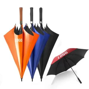 Golf Umbrella Custom Logo Windproof Automatic Straight Large Rain Outdoor Business Promotional Gift China Factory