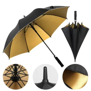 Golf Umbrella Custom Logo Windproof Straight Large Rain Outdoor Business Promotional Gift Professional Factory
