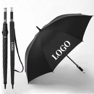Golf Umbrella with Custom Logo Print Polyester Windproof Rain Umbrella