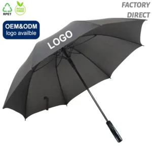 Golf Umbrella with LED Light Handle, 8 Ribs, Straight Design