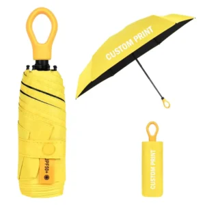 Good Quality Branded Promotion Super Mini Pocket Size Rain Five Folding Umbrella with Anti UV Protection