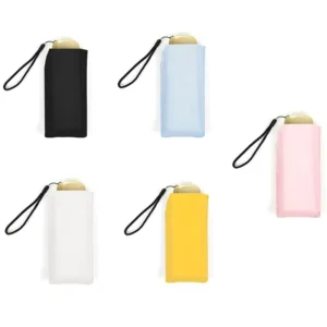 Good Quality Super Mini Five Folding Umbrella Flat Pocket Size Umbrella with Anti Uv protection