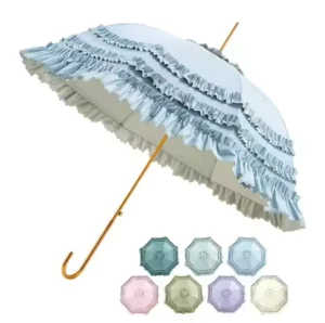 Good Sale Big Size Beautiful Lace Parasol Sun Umbrellas Women Outdoor for Wedding and Festival Decoration 004