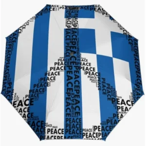 Greece Flag Fully Automatic Folding Umbrella