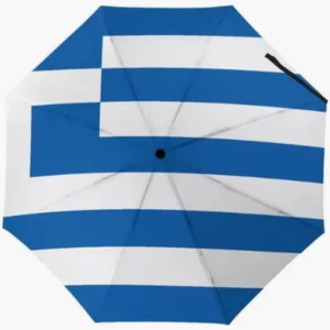 Greece Flag Fully Automatic Folding Umbrella