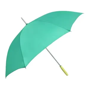 Green Customized Logo Printing Auto Stick Umbrella with Wooden Handle