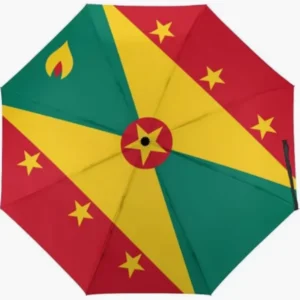 Grenada Rainproof and Sun-Proof Umbrella National Flag Emblem Themed Pattern Print Fully Automatic Umbrella