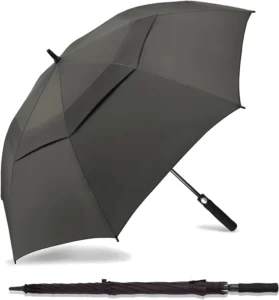 Guarda Chuva Umbrella Manufacturer Semi-Automatic Golf Umbrella Windproof Double Men 190T Pongee Fabric