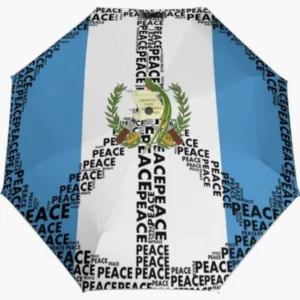 Guatemala National Flag Pattern Print Rainproof Sun-proof Fully Automatic Umbrella