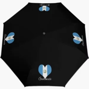 Guatemala National Flag Pattern Print Rainproof Sun-proof Fully Automatic Umbrella