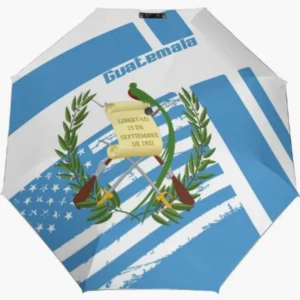 Guatemala National Flag Pattern Print Rainproof Sun-proof Fully Automatic Umbrella