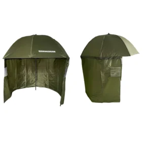 Half Canopy Fishing Umbrella with Sun Protection, Ground Insertion, Folding