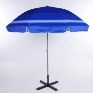 Half Double-Layer Steel Pole Beach Umbrella Outdoor Large Stall Sunshade Commercial Custom Logo Pattern Manual