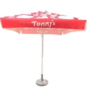 Hand Push Aluminum Waterproof Eco-Friendly Foldable Center Pole Patio Umbrella for Garden, Pool, and Courtyard