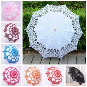 Handmade Lace Sunny Umbrella Process Lace Umbrella Photography Recital Dance Wedding Decoration Sun Umbrella