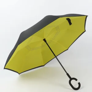 Hands-Free C-Handle Double-Layer Custom Reverse Invertible Umbrella
