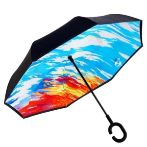 Hands-Free Inverted Reverse Umbrella