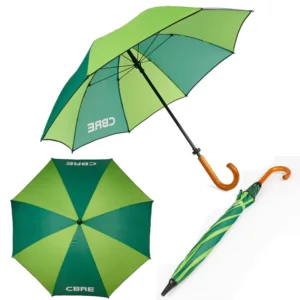 Hanging Ferrule Umbrella With Wooden J Shape Handle