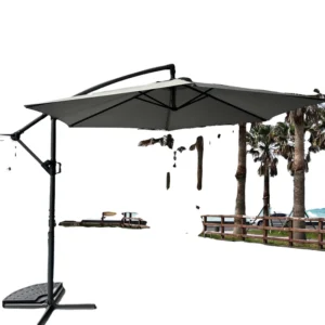 Hanging Waterproof Cantilever Garden Beach Patio Sun Canvas Parasol with Iron Frame for Restaurant