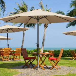 Hanging Waterproof Market Umbrella for Beach, Garden, and Patio