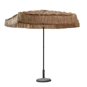 Hawaii Hula Tiki Artificial Macrame Outdoor Automatic Parasol for Hotel and Park Use