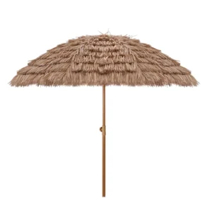 Hawaii Seaside Parasol 1.6m Natural Grass Straw Outdoor Beach Umbrella with Tilt