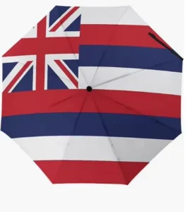 Hawaii US State Flag Umbrella, Waterproof, Auto Open and Close, UV Coating