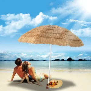 Hawaiian Folding Tilting Beach Umbrella with Foot