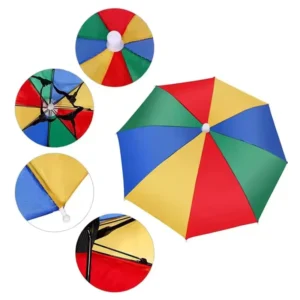 Head Umbrella Hat for Fishing Hiking Beach Camping Outdoor Sun-Proof Custom Logo
