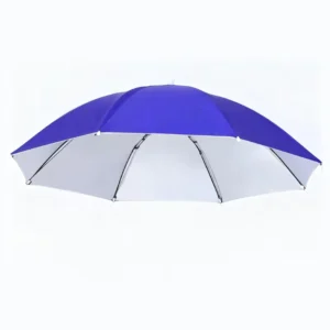 Head mounted Hat Umbrella Iron Reinforced Manual Opening Non handle Design for Outdoor Fishing Enthusiasts Farm Work Rice