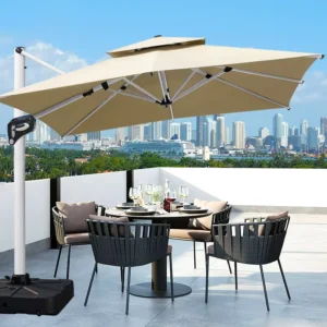 Heavy Duty Aluminum Frame Patio Umbrella Factory for Garden Park Hotel Outdoor Use