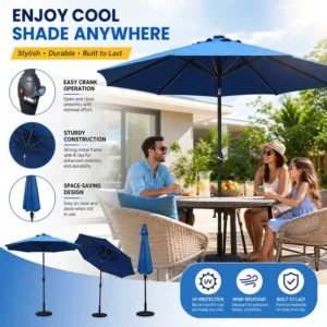 Heavy Duty Aluminum Side Umbrella Roman Shade With Base For Outdoor Restaurants Patios Cafe Street Sidewalk