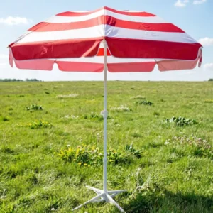 Heavy Duty Beach Umbrella with Sand Anchor Windproof UV50+ Sun Shade for Outdoor Camping Garden Patio