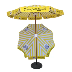 Heavy Duty Double-Cover Waterproof Stainless Steel Patio Umbrella with Crank Open for Parks