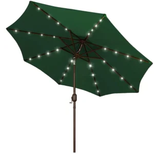 Heavy Duty Garden Sunshade Parasol Waterproof Outdoor Patio Umbrella With Led Light