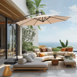 Heavy Duty Large Outdoor Umbrella Garden Parasol Patio Umbrellas