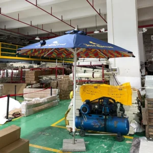Heavy Duty Mid Pole Waterproof Patio Swimming Pool Umbrella with Inside Digital Printing