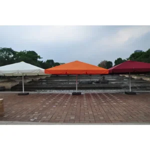 Heavy Duty Outdoor Umbrella Waterproof Large General Garden Patio Parasol for Restaurants Aluminum Frame Polyester Sail