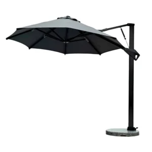 Heavy-Duty Round Luxury Hydraulic Offset Parasol with Aluminum Shaft and Nylon ABS Disc for Backyard Patio