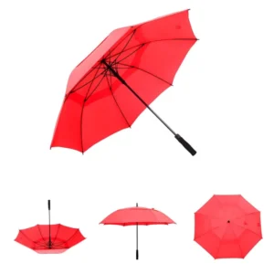 Heavy-Duty Waterproof Straight Umbrella with Custom Logo and UV Protection