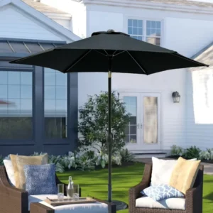 Heavy Duty Waterproof UV Protection Patio Umbrella Aluminum Frame for Garden Beach Poolside Outdoor