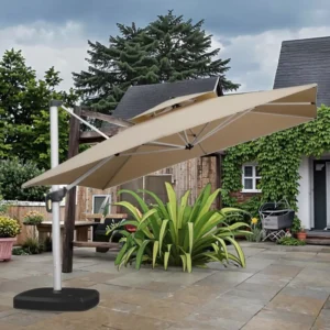 Heavy Duty Waterproof UV Protection Patio Umbrella Aluminum Frame for Garden Beach Poolside Outdoor