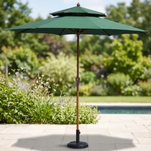 Heavy Duty Windproof UV-Protected Market Patio Umbrella for Garden Backyard Lawn Poolside
