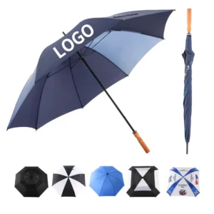 Heavy Duty Windproof Wooden Handle Golf Umbrella