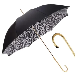 High End Custom Double Deck Umbrella with Original Design Luxury Straight Fiberglass Slap Up Umbrella with Long Handle Gift